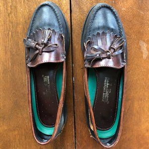 L.L. Bean two-tone Sebago Kiltie tassel loafers